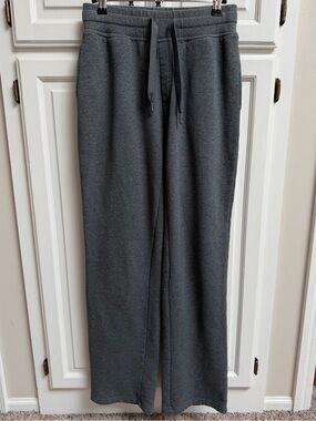 American Tall Fleece Open Bottom Sweatpants Gray Size Small Tall